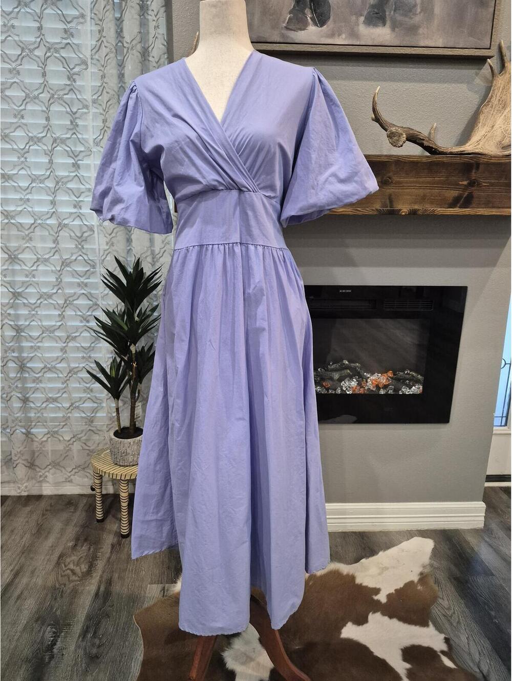 SOFIA Dress purple maxi dress size medium, made in Italy